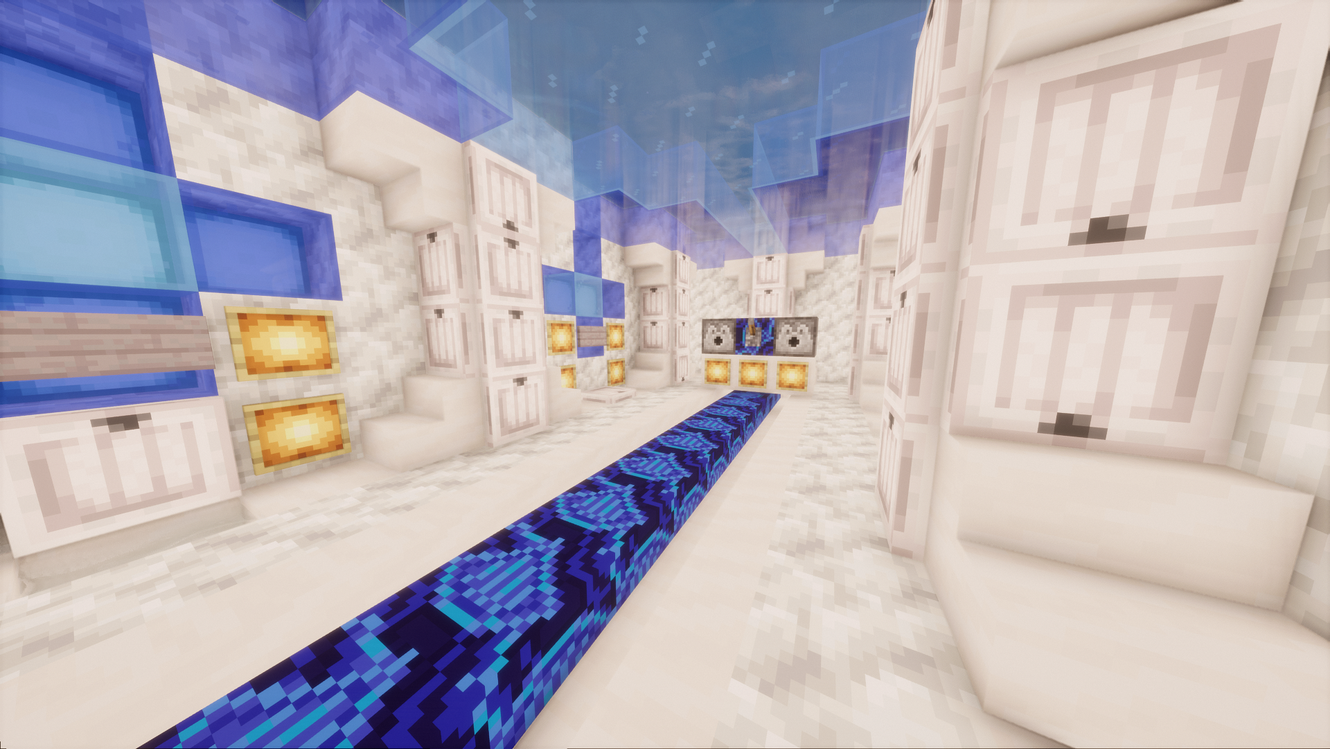 white and blue stasis base